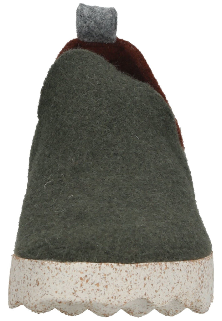 ASPORTUGUESAS Hausschuhe Filz Grün/Braun
