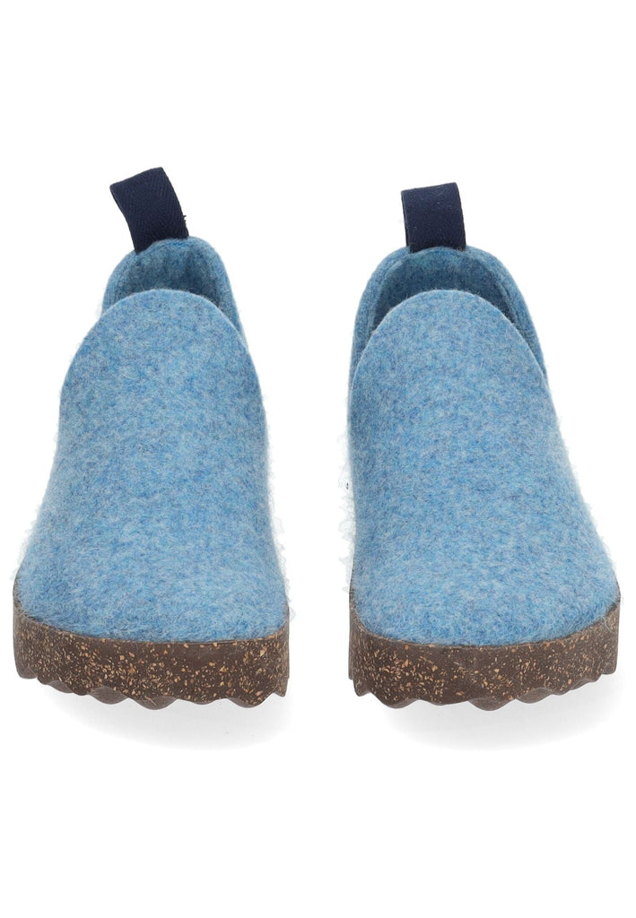 ASPORTUGUESAS Hausschuhe Filz Hellblau