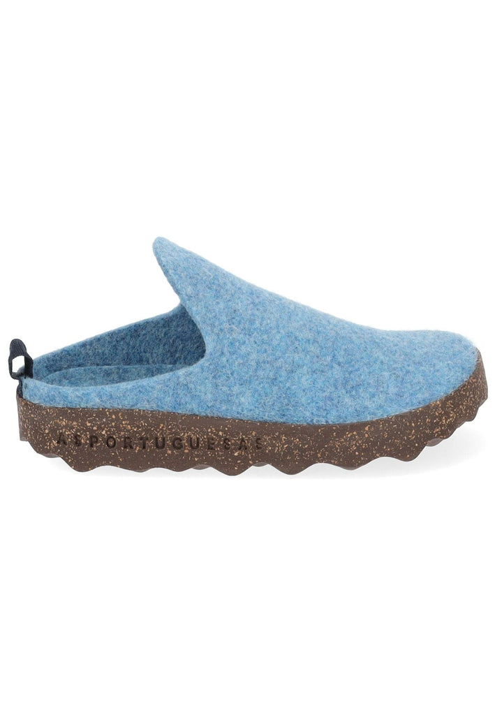 ASPORTUGUESAS Hausschuhe Filz Hellblau