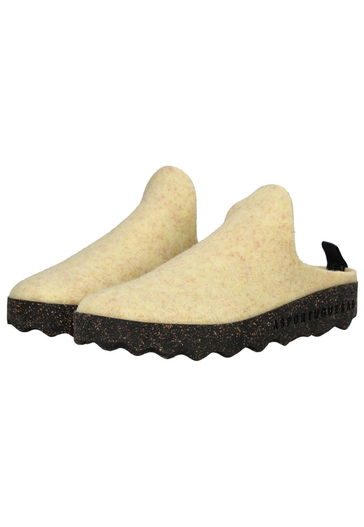 ASPORTUGUESAS Hausschuhe Filz Hellgelb