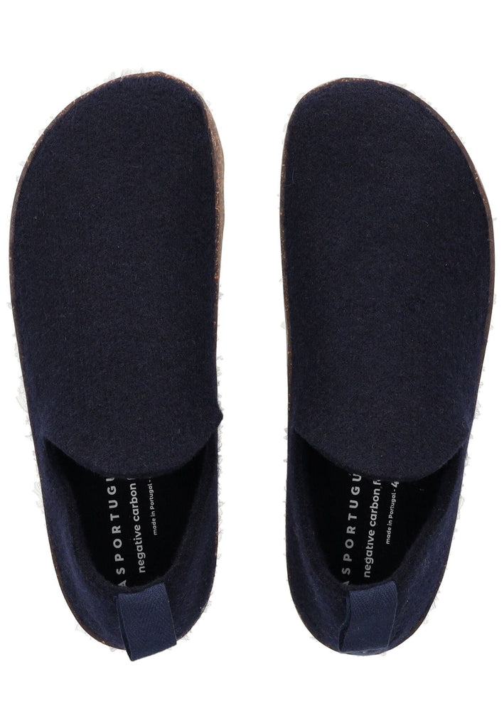 ASPORTUGUESAS Hausschuhe Filz Navy