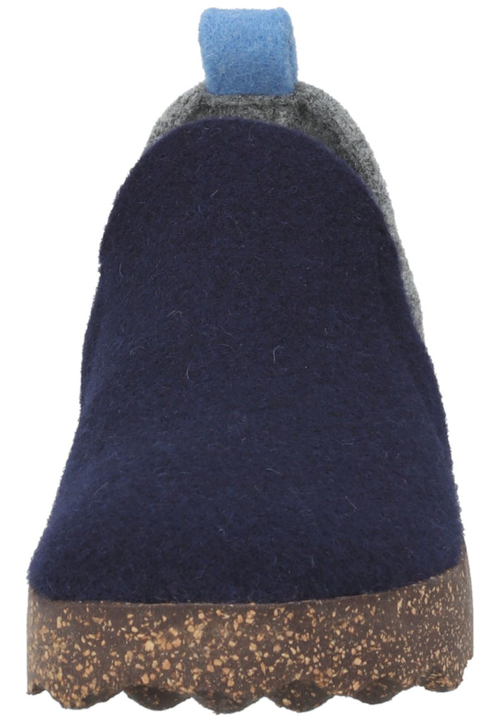 ASPORTUGUESAS Hausschuhe Filz Navy/Grau