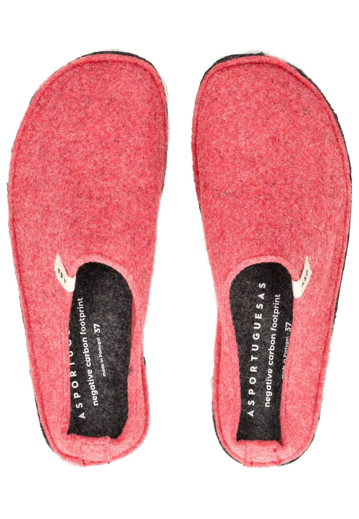 ASPORTUGUESAS Hausschuhe Filz Rot