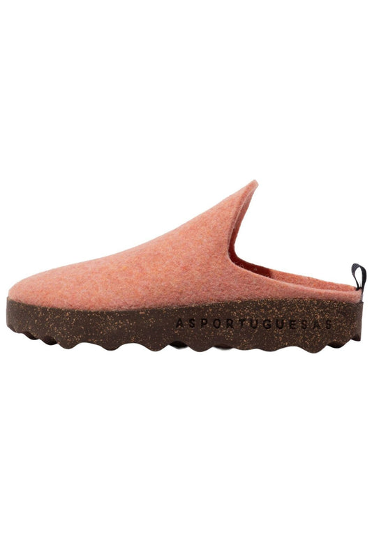 ASPORTUGUESAS Hausschuhe Filz Salmon Warmfutter