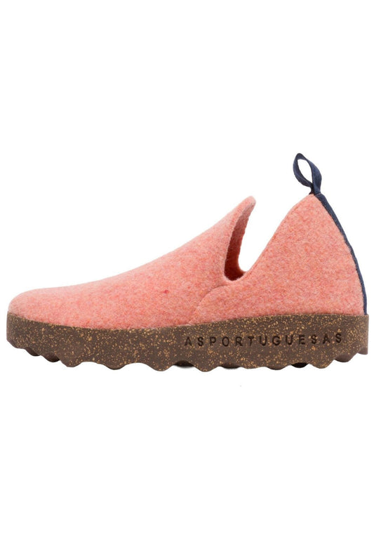 ASPORTUGUESAS Hausschuhe Filz Salmon Warmfutter