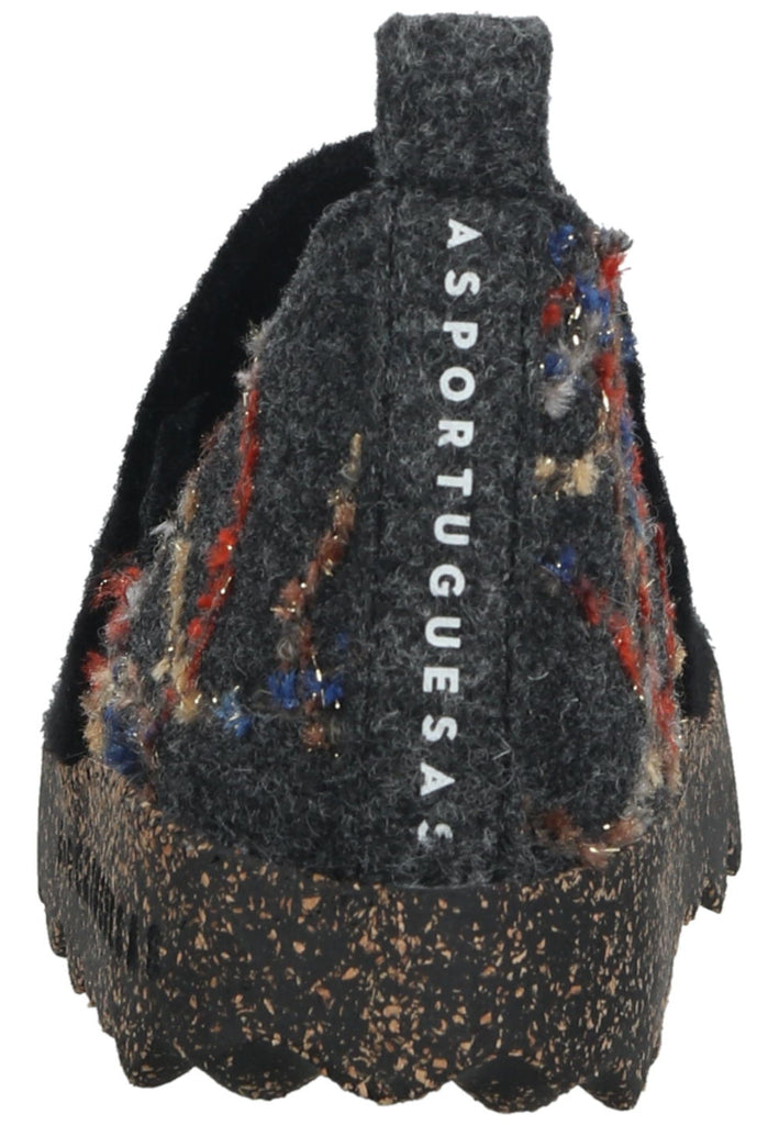 ASPORTUGUESAS Hausschuhe Filz Schwarz