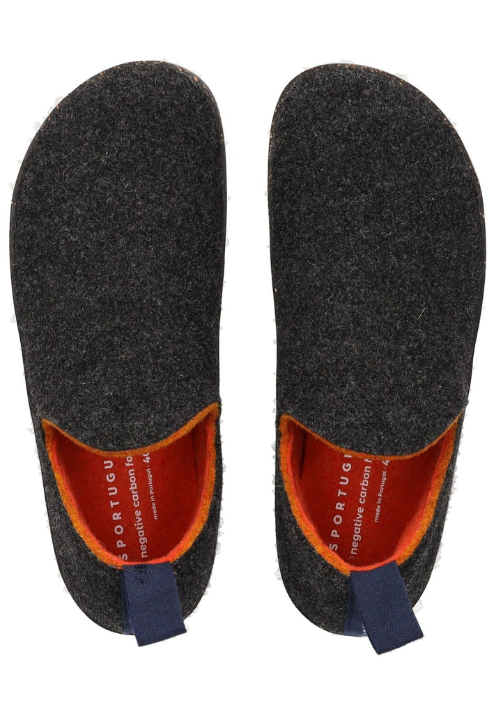 ASPORTUGUESAS Hausschuhe Filz Schwarz Multi