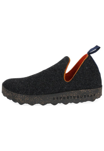 ASPORTUGUESAS Hausschuhe Filz Schwarz Multi