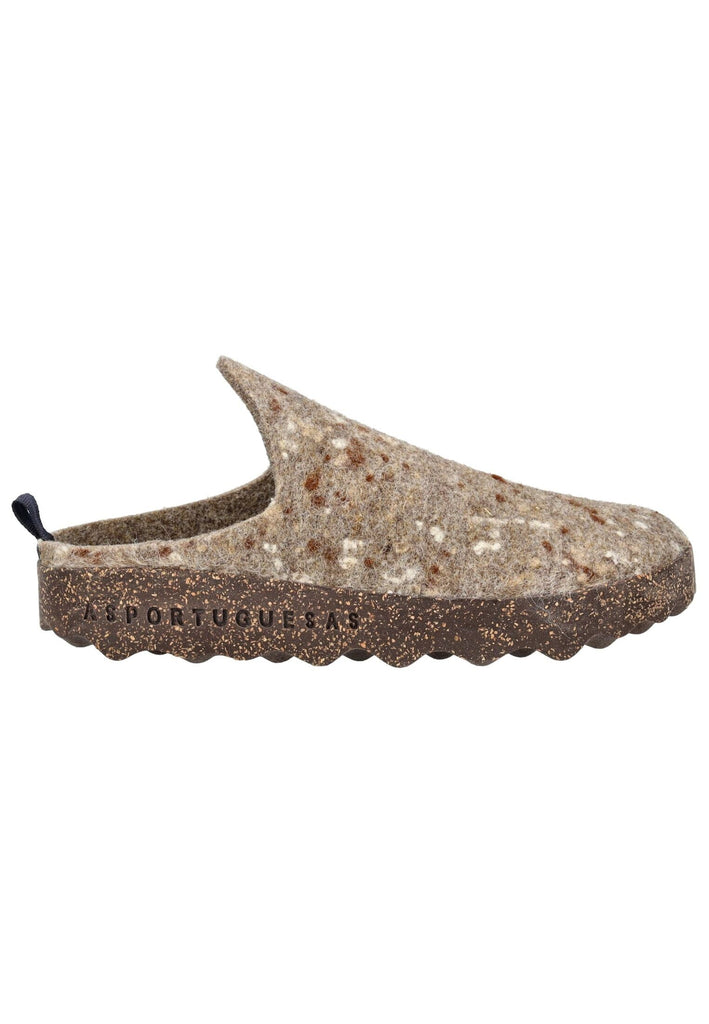 ASPORTUGUESAS Hausschuhe Filz Taupe