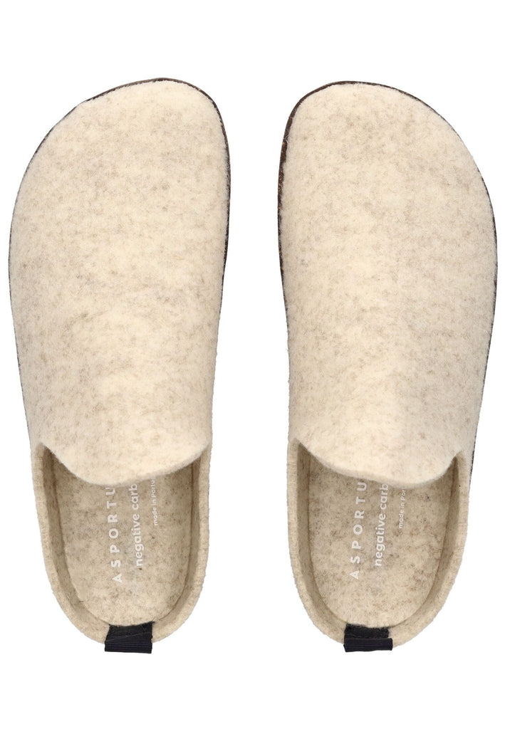 ASPORTUGUESAS Hausschuhe Filz Weiß