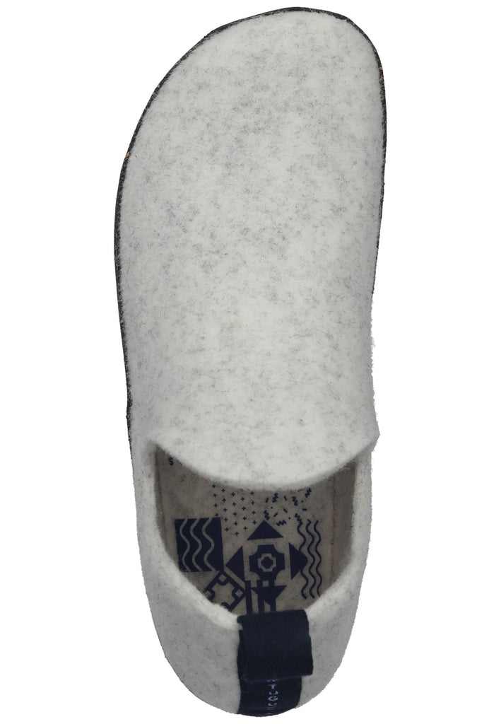 ASPORTUGUESAS Hausschuhe Filz Weiß