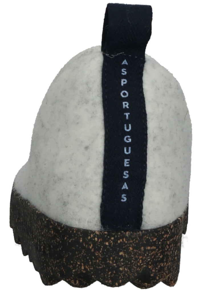 ASPORTUGUESAS Hausschuhe Filz Weiß