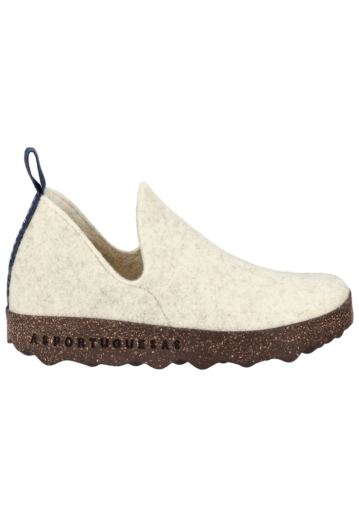 ASPORTUGUESAS Hausschuhe Filz Weiß/Weiß