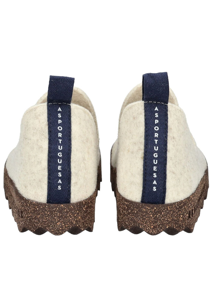 ASPORTUGUESAS Hausschuhe Filz Weiß/Weiß