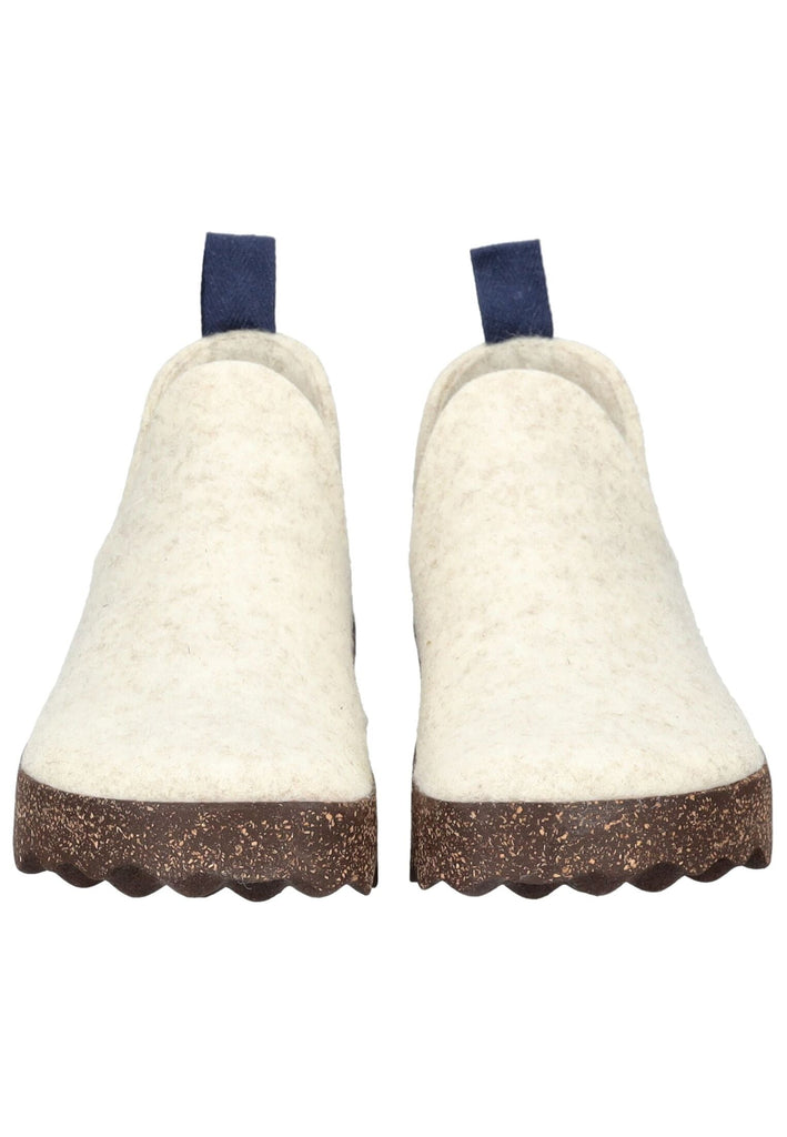 ASPORTUGUESAS Hausschuhe Filz Weiß/Weiß