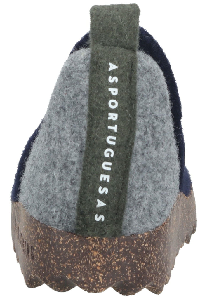 ASPORTUGUESAS Hausschuhe Textil Blau/Grau