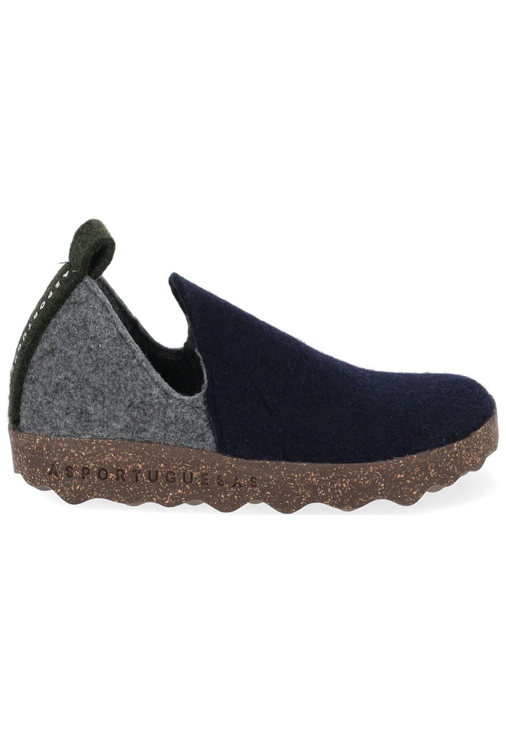 ASPORTUGUESAS Hausschuhe Textil Blau/Grau