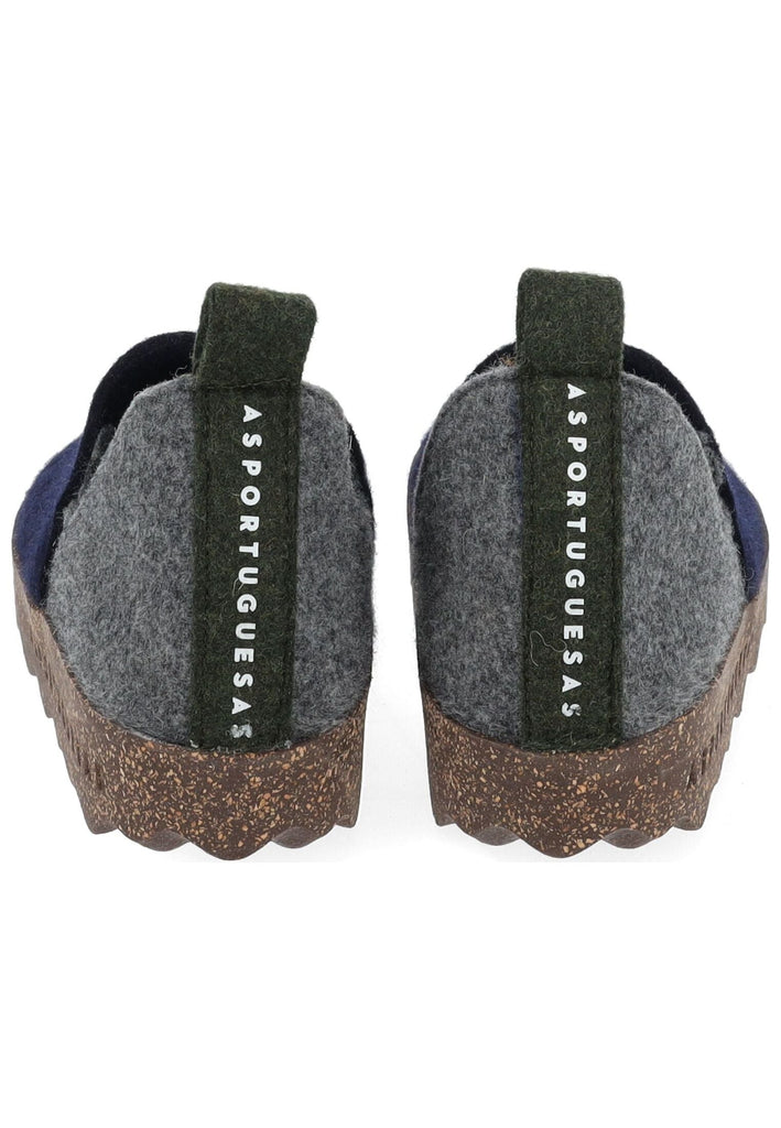ASPORTUGUESAS Hausschuhe Textil Blau/Grau