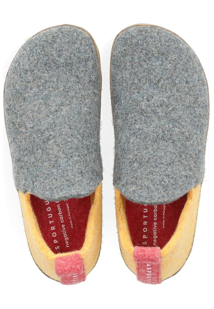 ASPORTUGUESAS Hausschuhe Textil Grau/Multi