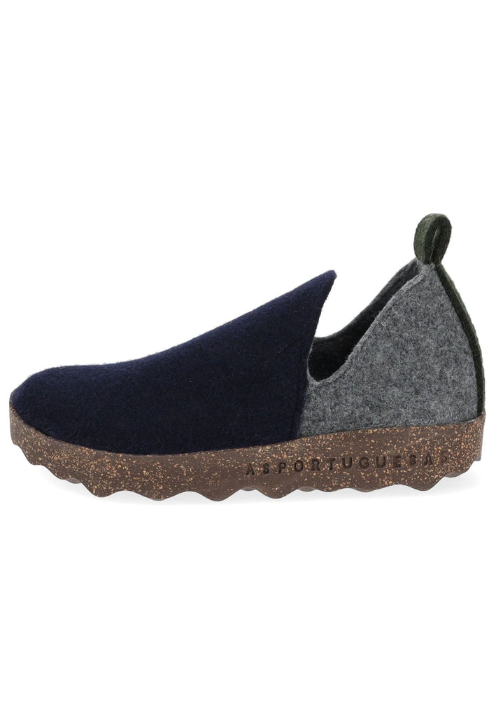 Pantoletten ASPORTUGUESAS Hausschuhe Textil Blau/Grau