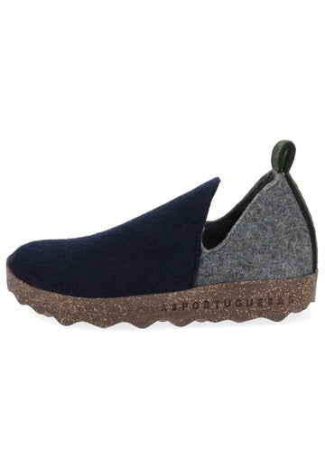 Pantoletten ASPORTUGUESAS Hausschuhe Textil Blau/Grau
