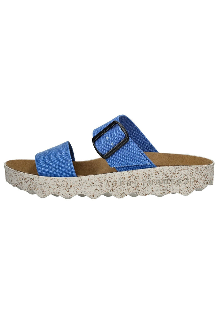 Pantoletten ASPORTUGUESAS Pantoletten Baumwolle Mittelblau
