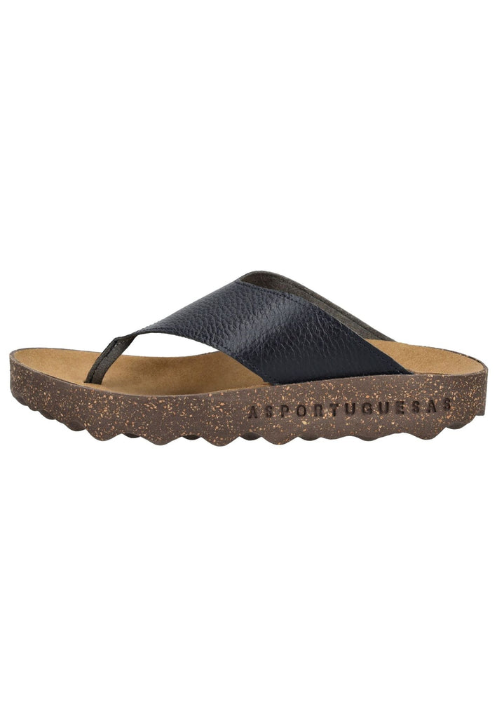 Pantoletten ASPORTUGUESAS Pantoletten Leder Navy