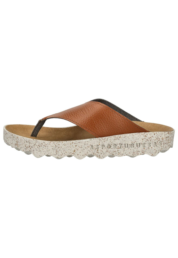 Pantoletten ASPORTUGUESAS Pantoletten Leder Tan