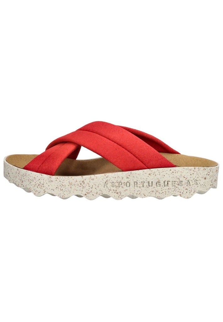Pantoletten ASPORTUGUESAS Pantoletten Lederimitat Rot