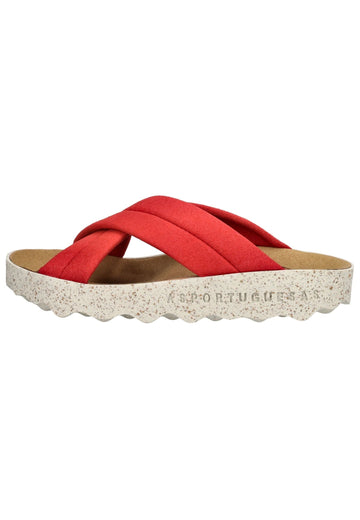 Pantoletten ASPORTUGUESAS Pantoletten Lederimitat Rot