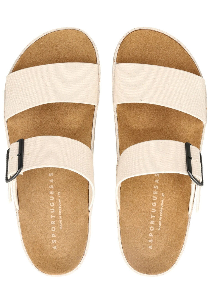 ASPORTUGUESAS Pantoletten Baumwolle Ivory