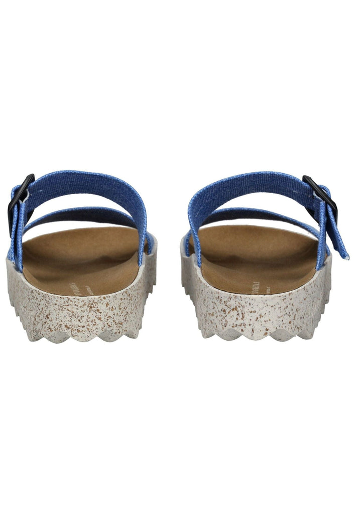 ASPORTUGUESAS Pantoletten Baumwolle Mittelblau