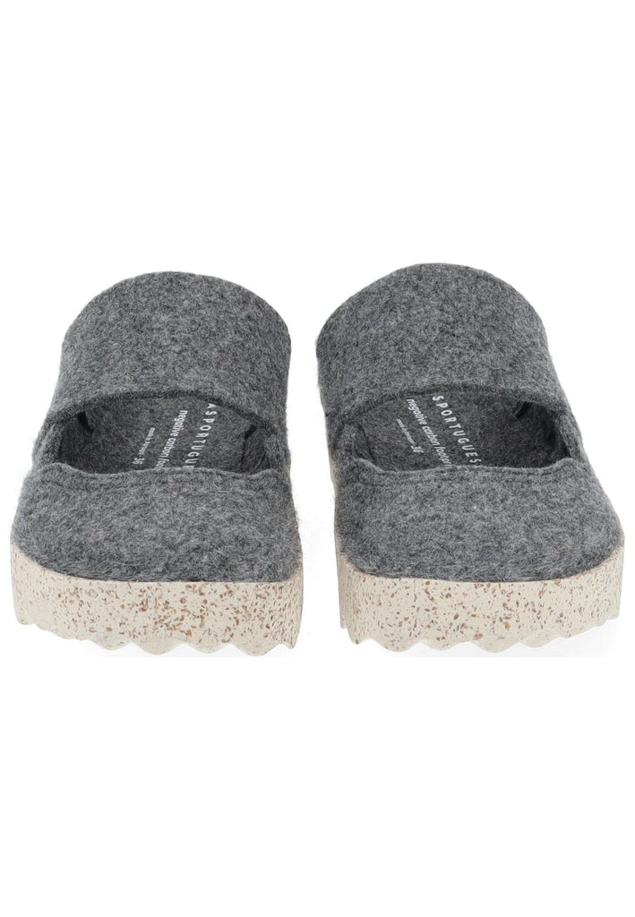 ASPORTUGUESAS Pantoletten Filz Grau
