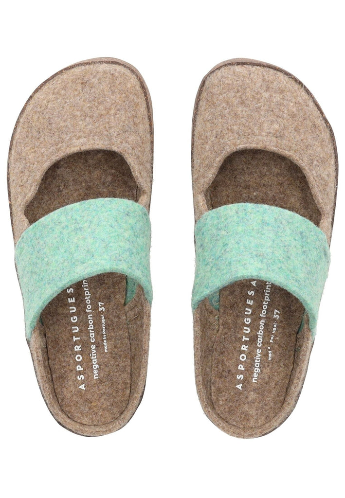 ASPORTUGUESAS Pantoletten Filz Taupe