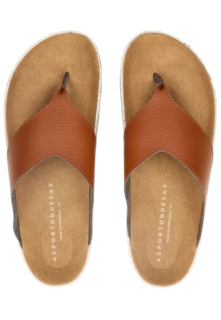 ASPORTUGUESAS Pantoletten Leder Tan