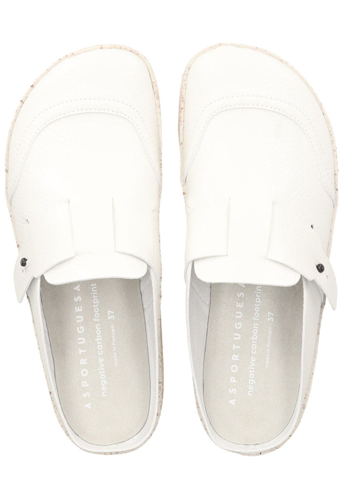 ASPORTUGUESAS Pantoletten Leder Weiß