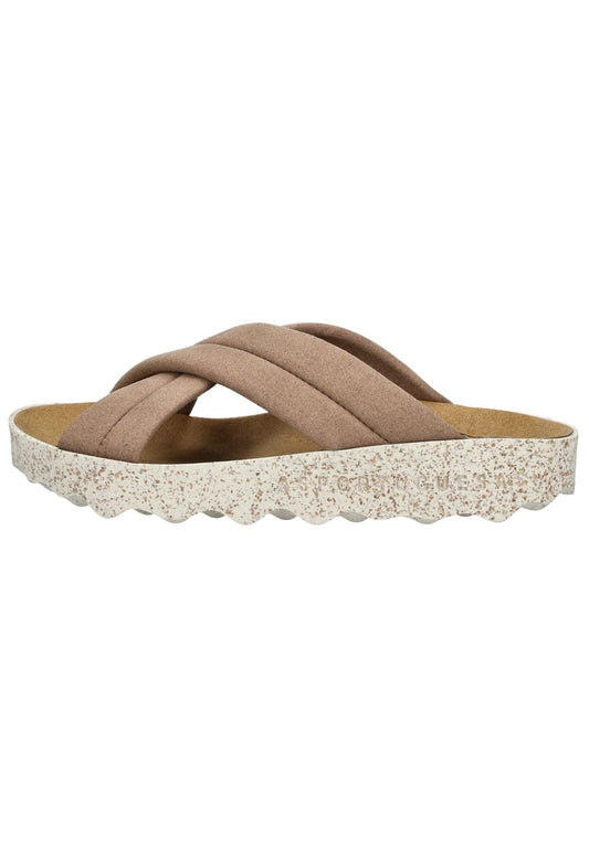 ASPORTUGUESAS Pantoletten Lederimitat Toffee