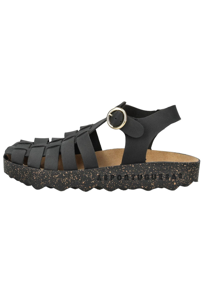 Sandalen ASPORTUGUESAS Sandalen Lederimitat Schwarz