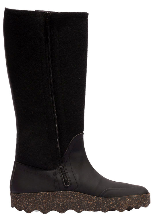 ASPORTUGUESAS Stiefel Leder/Textil Schwarz