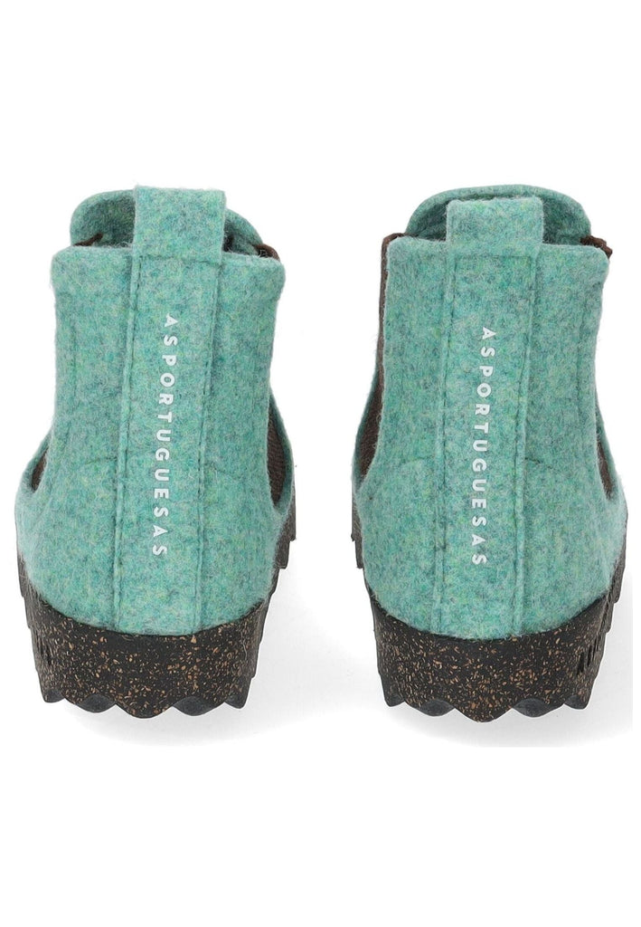 ASPORTUGUESAS Stiefelette Filz Hellgrün