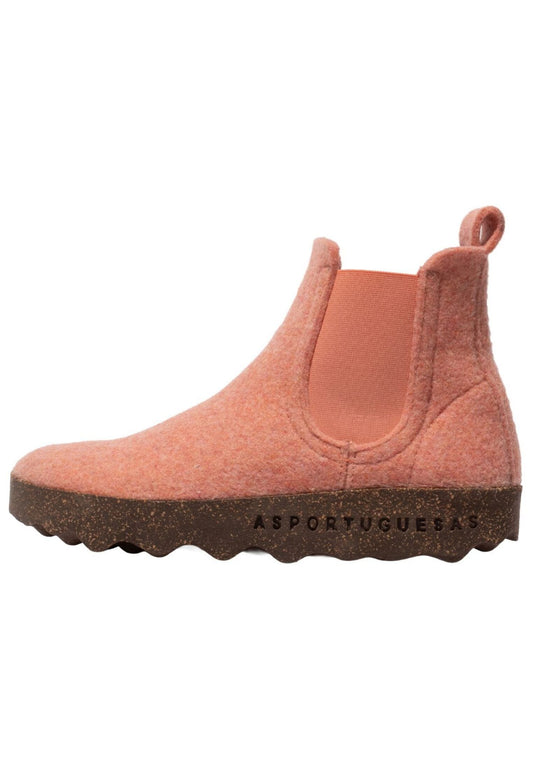 ASPORTUGUESAS Stiefelette Filz Salmon Warmfutter