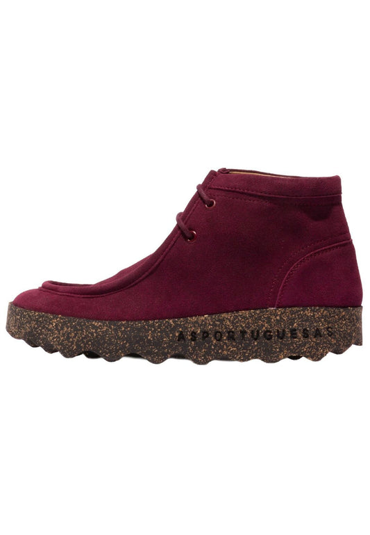 ASPORTUGUESAS Stiefelette Veloursleder Bordeaux