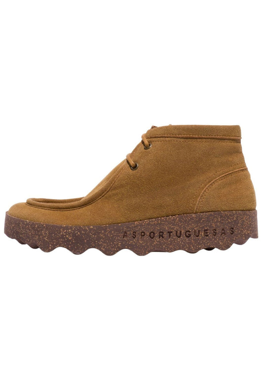 ASPORTUGUESAS Stiefelette Veloursleder Tobacco