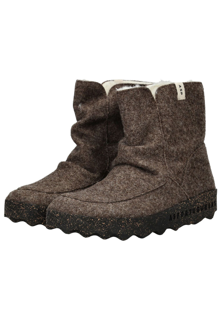 ASPORTUGUESAS Stiefelette Wolle Braun Warmfutter