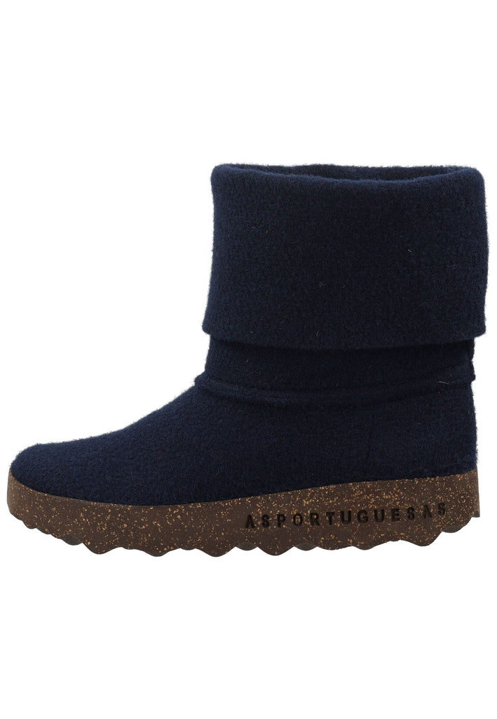 Stiefeletten ASPORTUGUESAS Stiefelette Filz Dunkelblau
