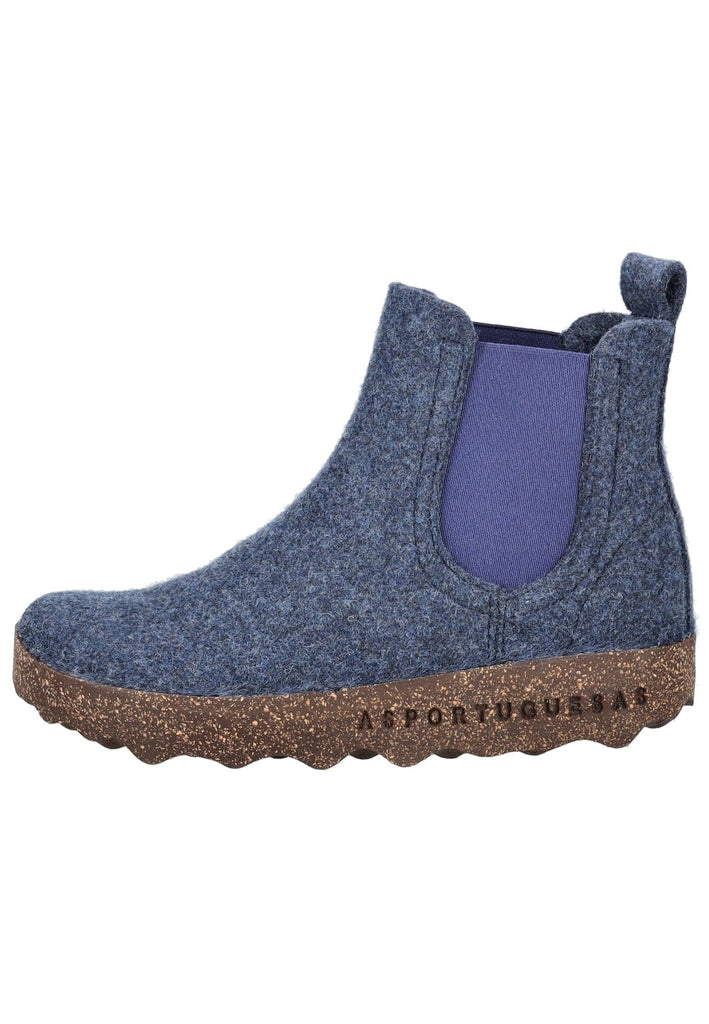 Stiefeletten ASPORTUGUESAS Stiefelette Filz Mittelblau