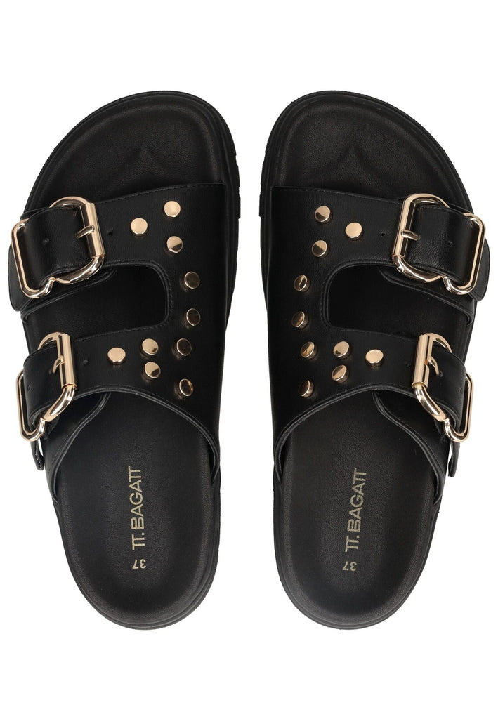 Bagatt Pantoletten Lederimitat Schwarz