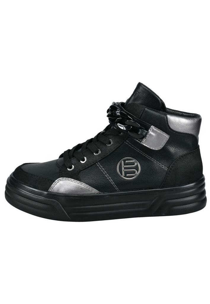 Sneaker Bagatt Sneaker Nappaleder Schwarz/Silber
