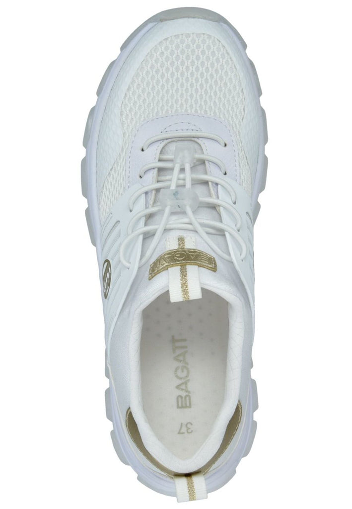 Bagatt Sneaker Leder/Textil Weiß/Gold