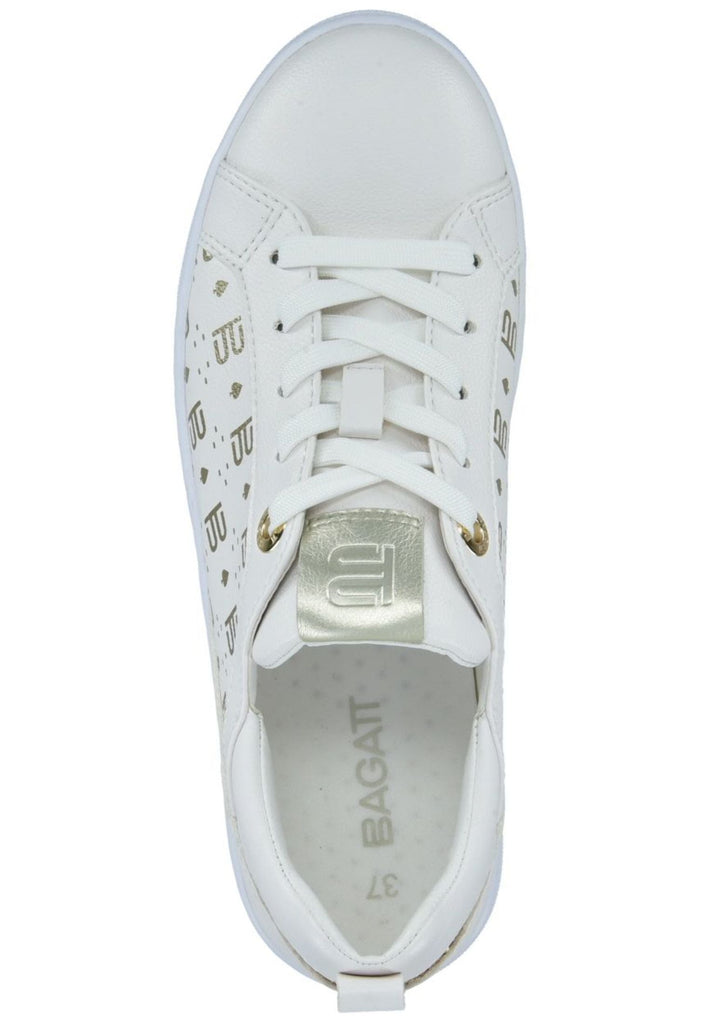 Bagatt Sneaker Nappaleder Weiß/Gold